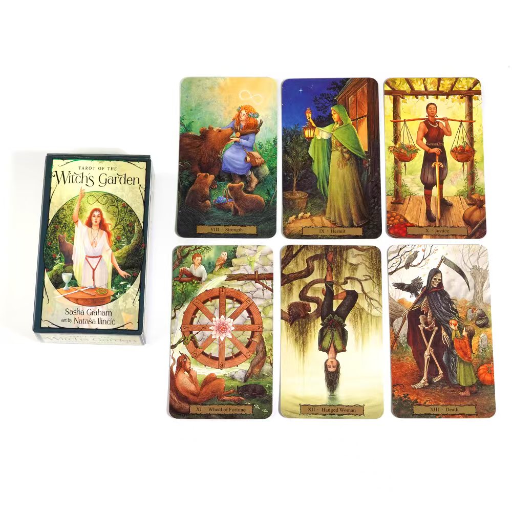 Games Garden Party - Cadı Bahçesi Tarot Güverte Yüksek Kaliteli