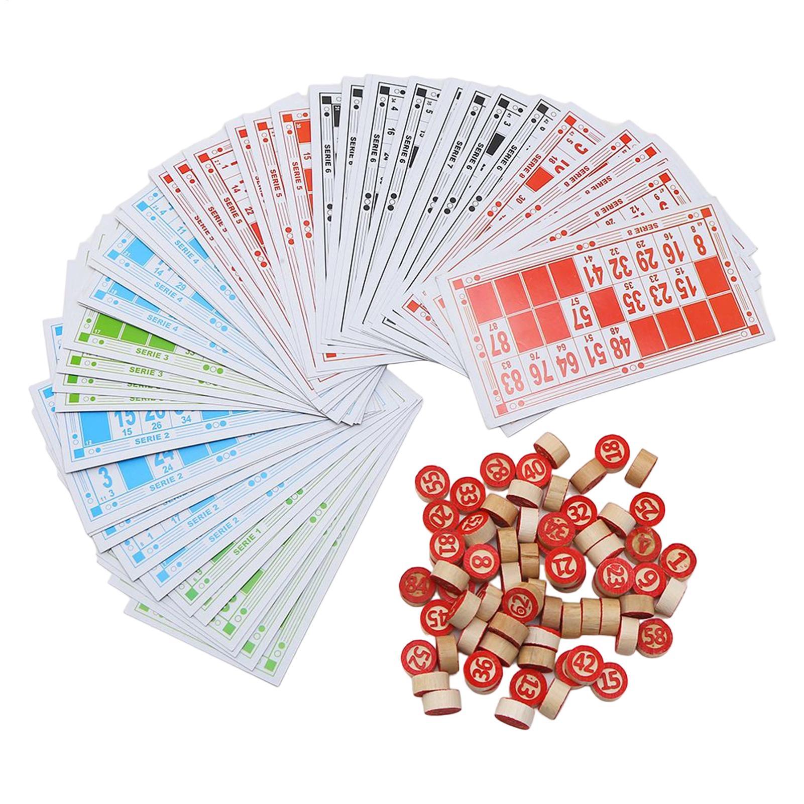 Party Games Large Groups - Vintage Ahşap Bingo Oyun Seti Büyük