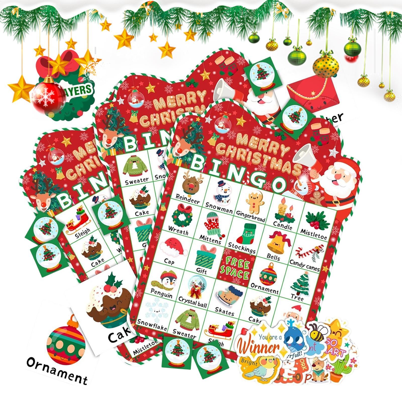Party Games Bingo - Noel Bingo Oyunu 24 Kart Seti,