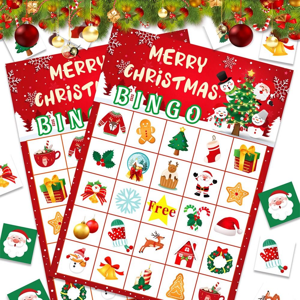 Party Games Bingo - Yeni Mutlu Noeller Noel Bingo Kartları