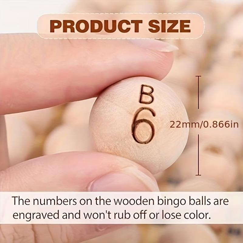 Party Games Bingo - [SP]75 Adet Çizilmeye Dayanıklı Masif Ahşap